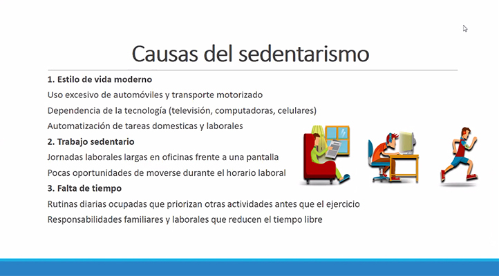 Fomentar la actividad física como hábito cotidiano para contrarrestar efectos del sedentarismo