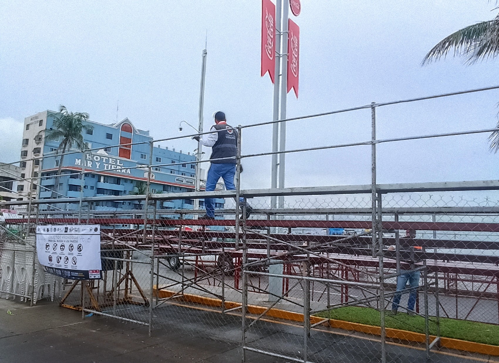 PC estatal realiza otra supervisión a las gradas del Carnaval