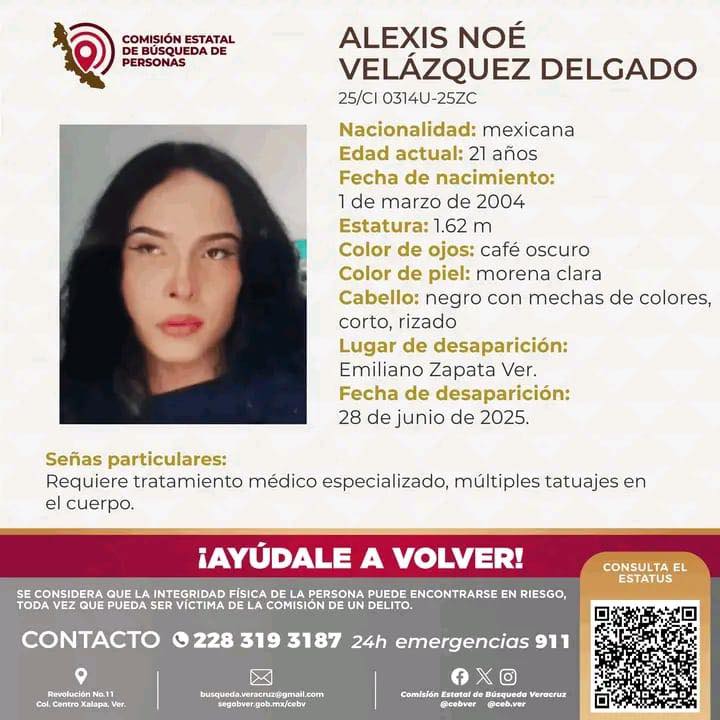 Denuncian desaparición de integrante de la comunidad LGBTTIQ+ en Emiliano Zapata