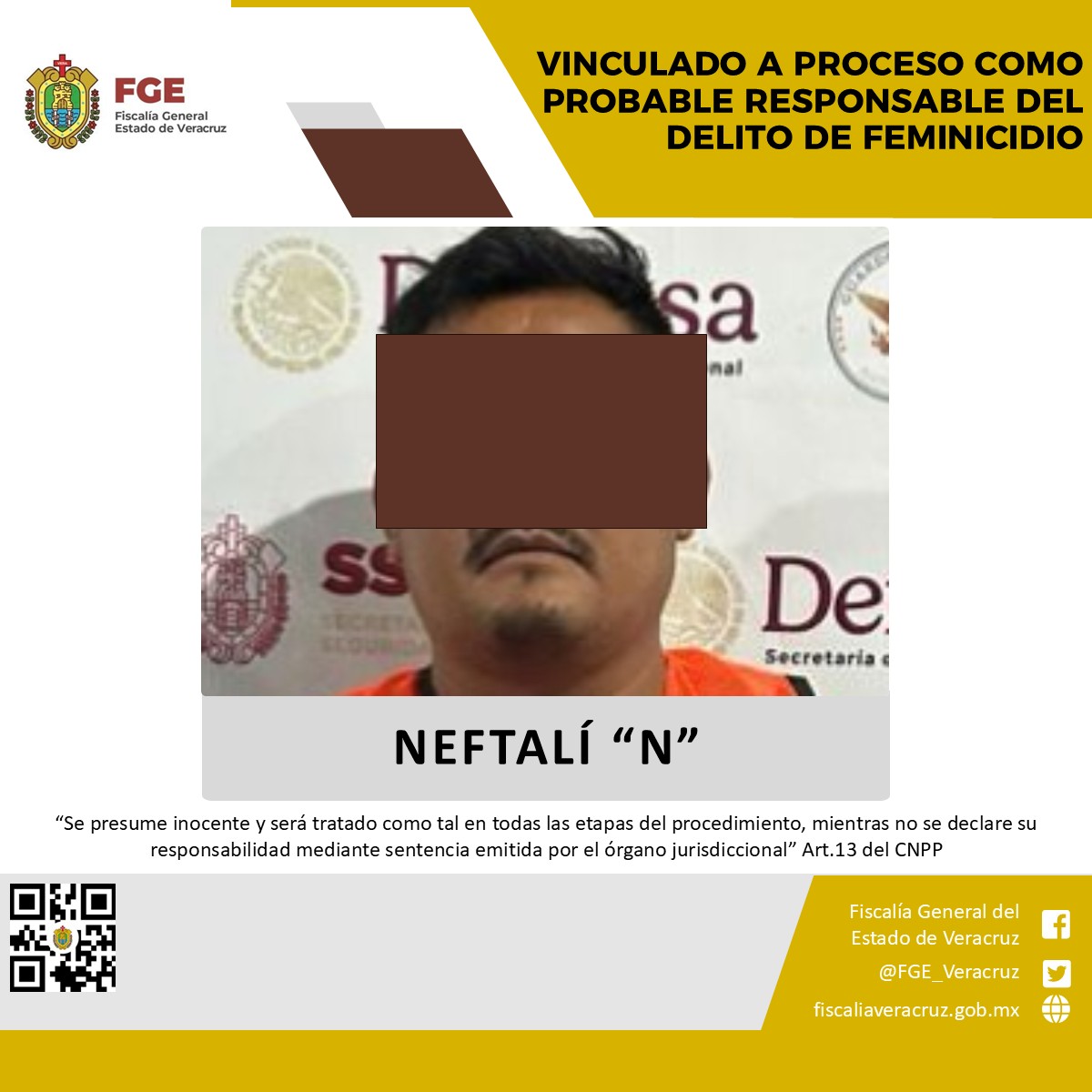 Vinculan a proceso a Neftalí N por presunto feminicidio en Atoyac