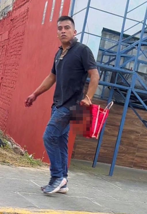 Hombre es detenido en Coatepec tras cargar cabeza humana en un morral