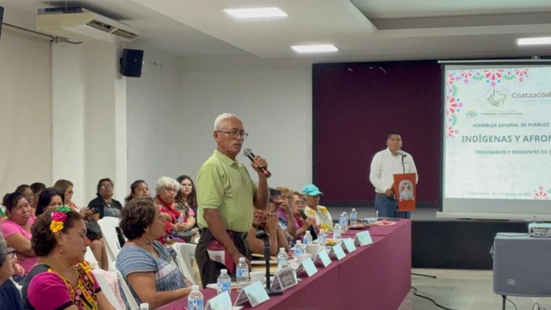Coatzacoalcos refrenda compromiso con comunidades indígenas durante asamblea informativa