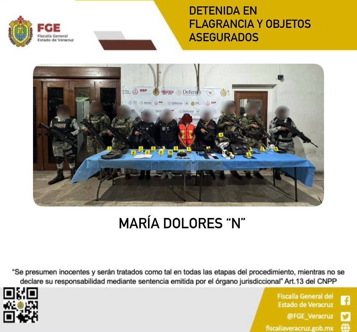 Detienen a mujer y aseguran equipo táctico en cateo en Córdoba