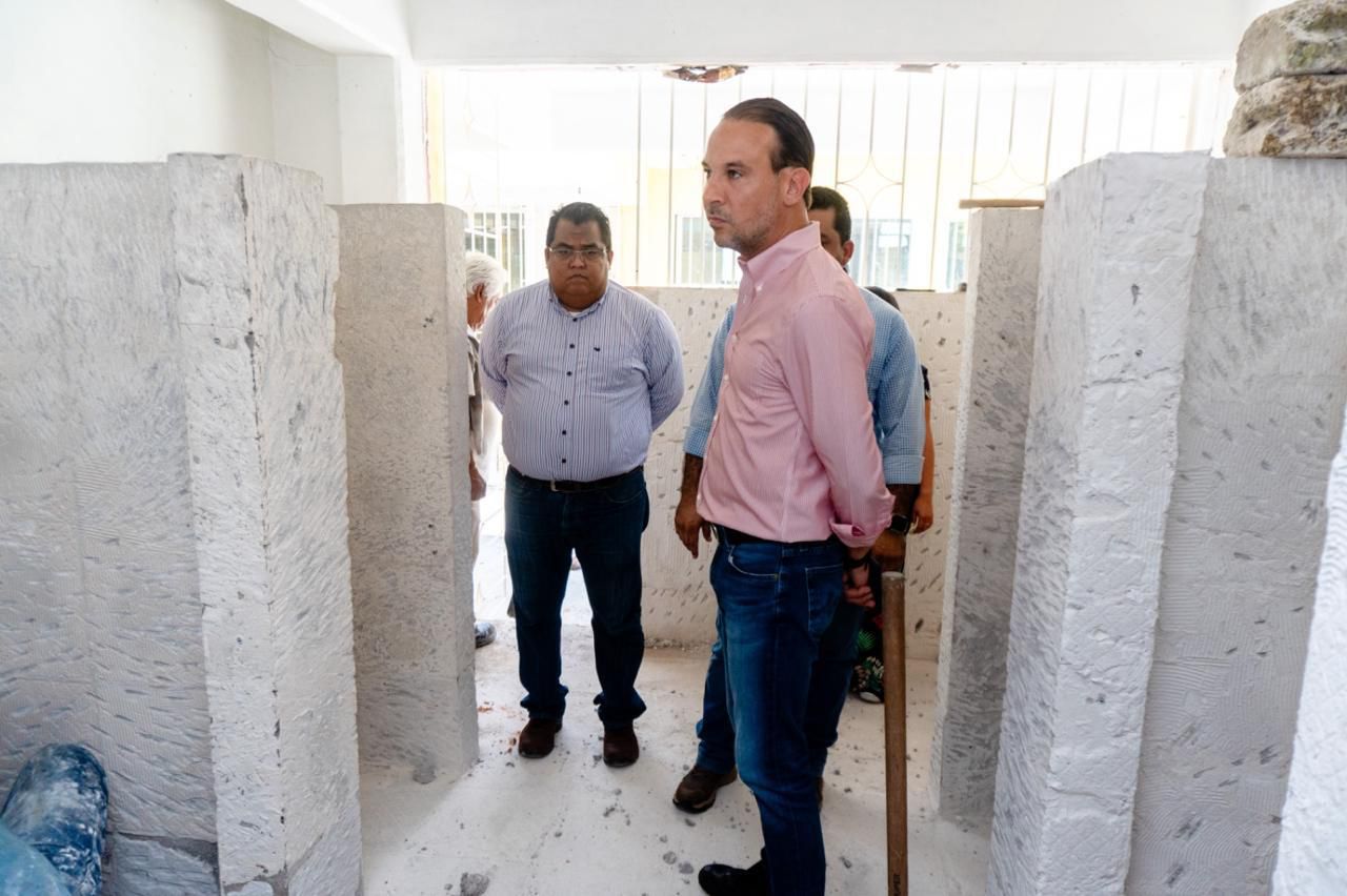 Alcalde JM Unánue continúa rehabilitando escuelas: supervisó los trabajos en la Secundaria 4 Ejército Mexicano