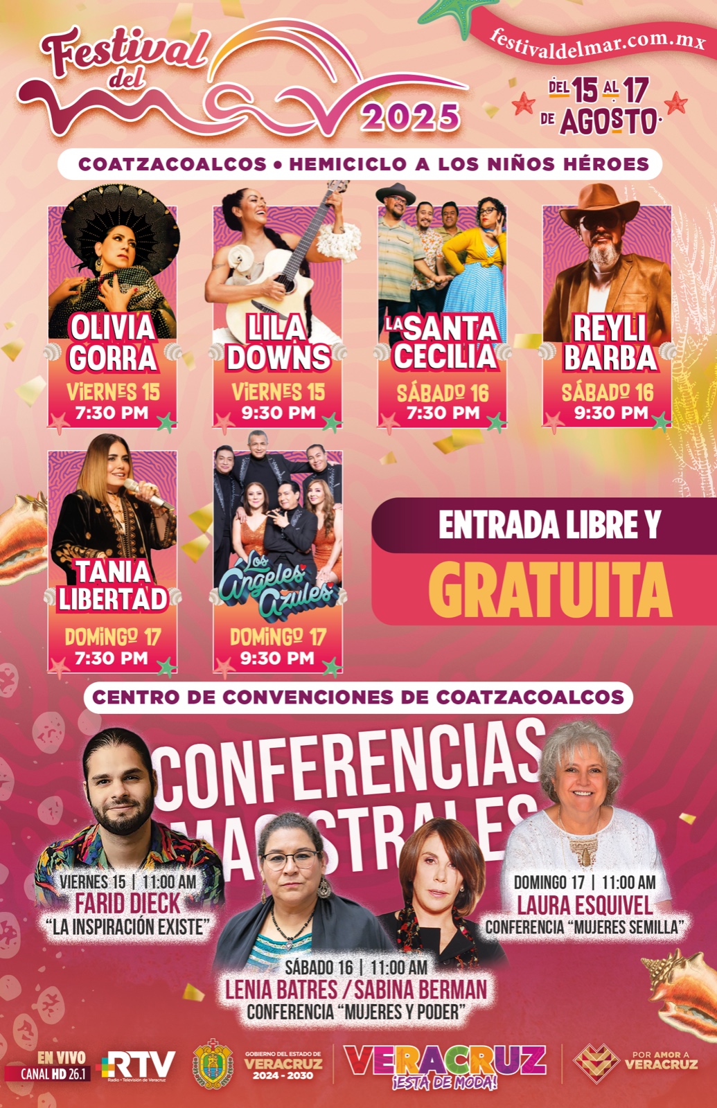Este es el programa cultural del Festival del Mar 2025 en Coatzacoalcos