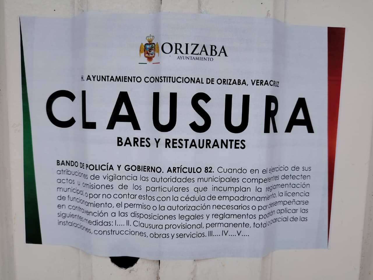 Autoridades clausuran bar Tenampa de Orizaba tras riña con heridos y detenidos