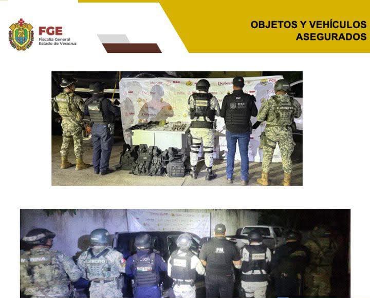 Aseguran objetos en cateo con fuerzas federales y estatales en Sayula de Alemán
