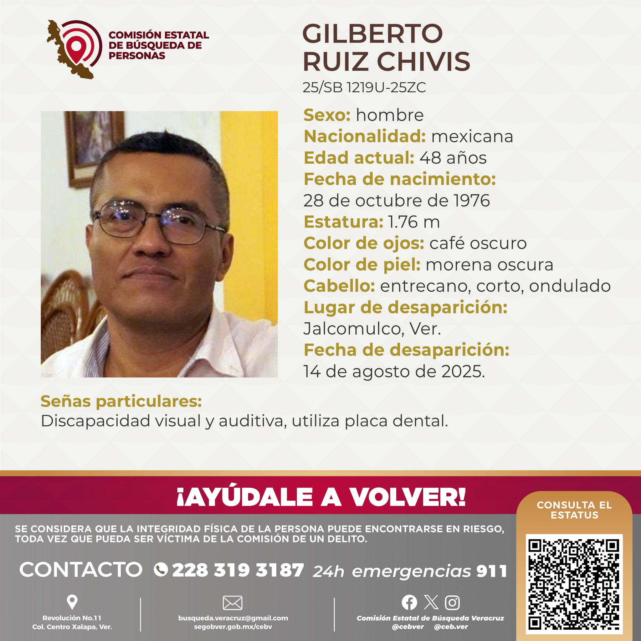Se investiga la desaparición del exalcalde de Jalcomulco, Gilberto Ruiz Chivis