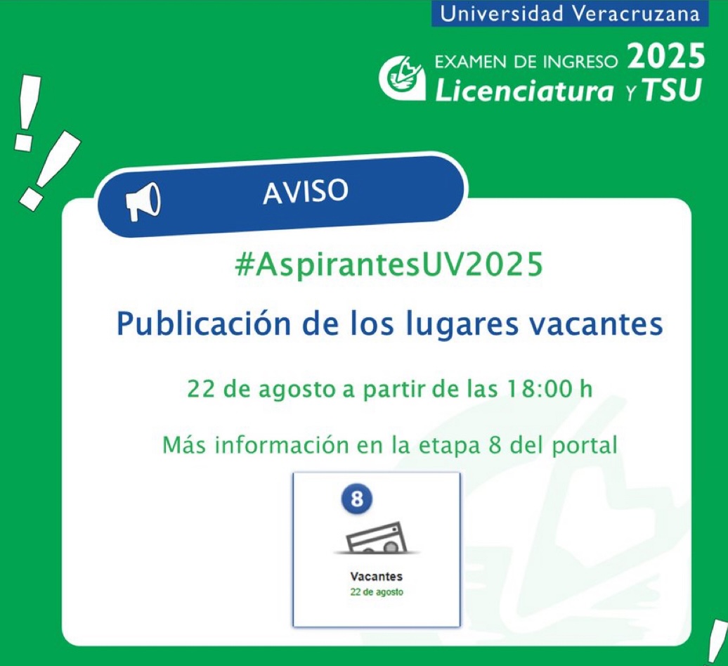 UV 2025: Publicarán lista de lugares vacantes el 22 de agosto a las 18:00 horas