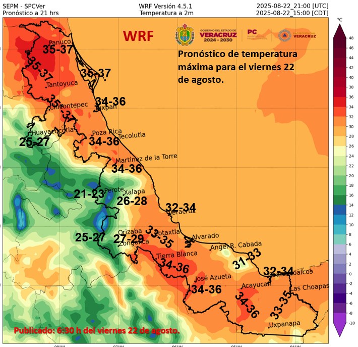 Ambiente caluroso y temporal lluvioso para este fin de semana en Veracruz