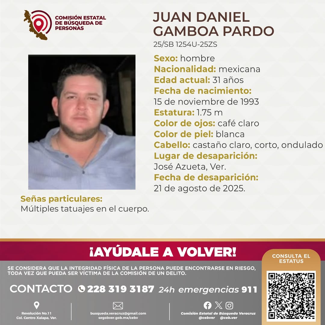 Desaparece hijo del dirigente municipal del PAN en José Azueta; piden apoyo para localizarlo