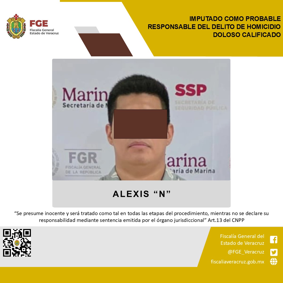 Imputan a Alexis N por homicidio de su padre en Coatzacoalcos