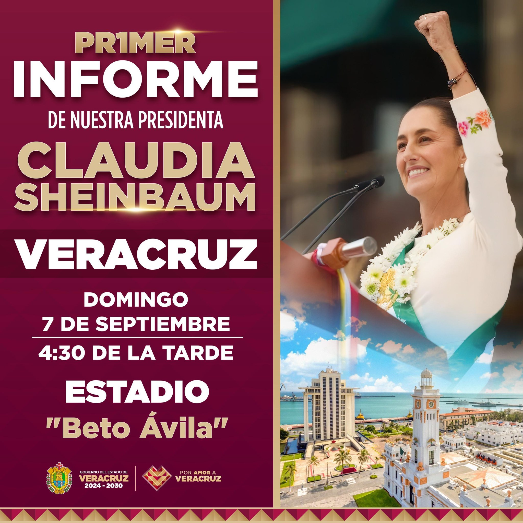 Informe de Sheinbaum cambia de sede, será en el Estadio Beto Ávila