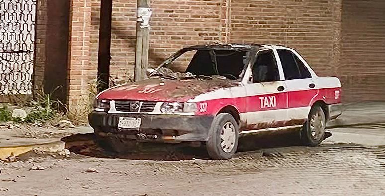 Se incendia taxi en Álamo