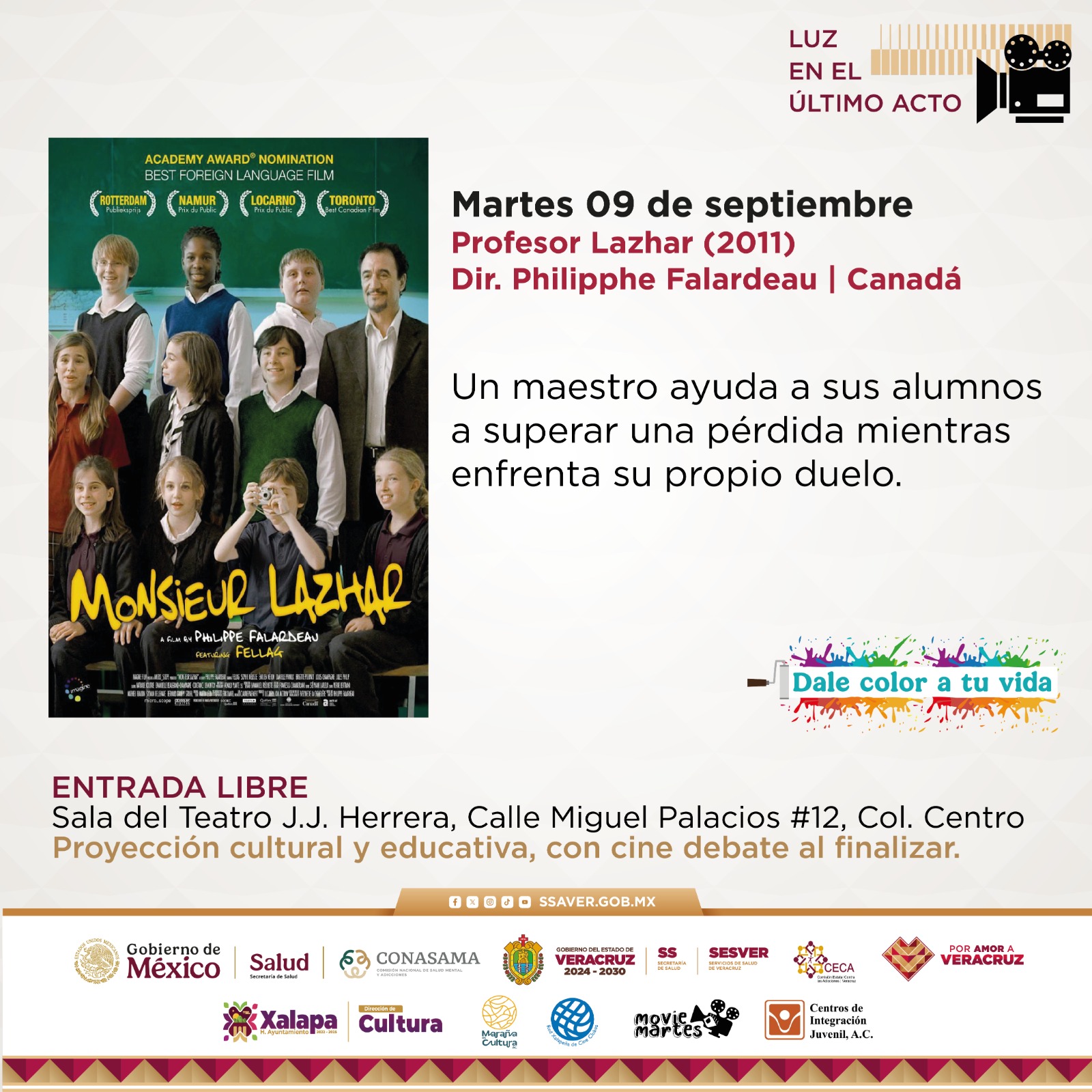 Invita Ayuntamiento a disfrutar una semana cultural con teatro, cine y música