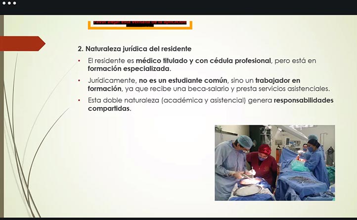 Supervisión de médicos residentes tiene fundamento jurídico: académica