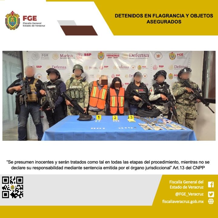 Detienen a dos personas en cateo en Orizaba; aseguran droga y lista con nombres