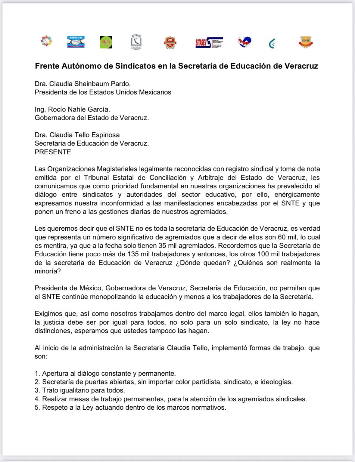 Sindicatos exigen acabar con el monopolio y los privilegios de la Sección 32 del SNTE