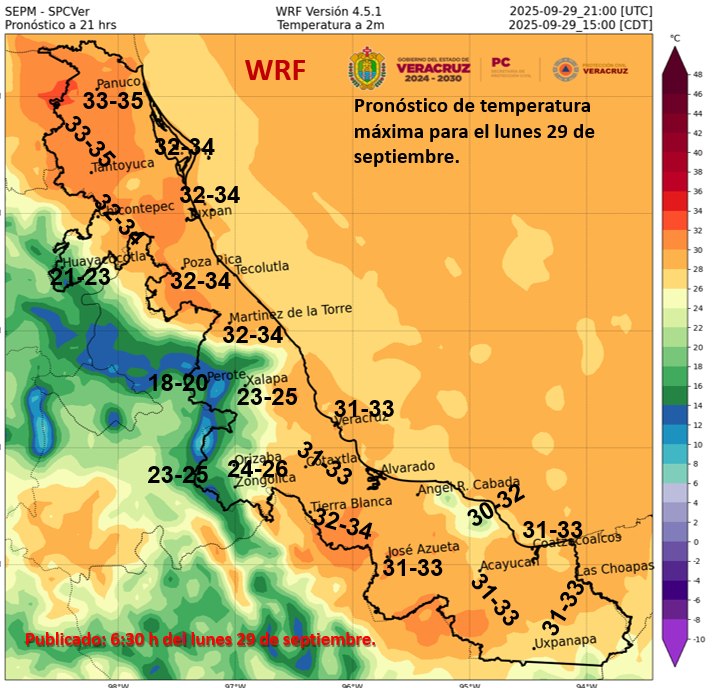Lunes de lluvia en centro y sur, con ambiente templado a fresco y nieblas en Veracruz