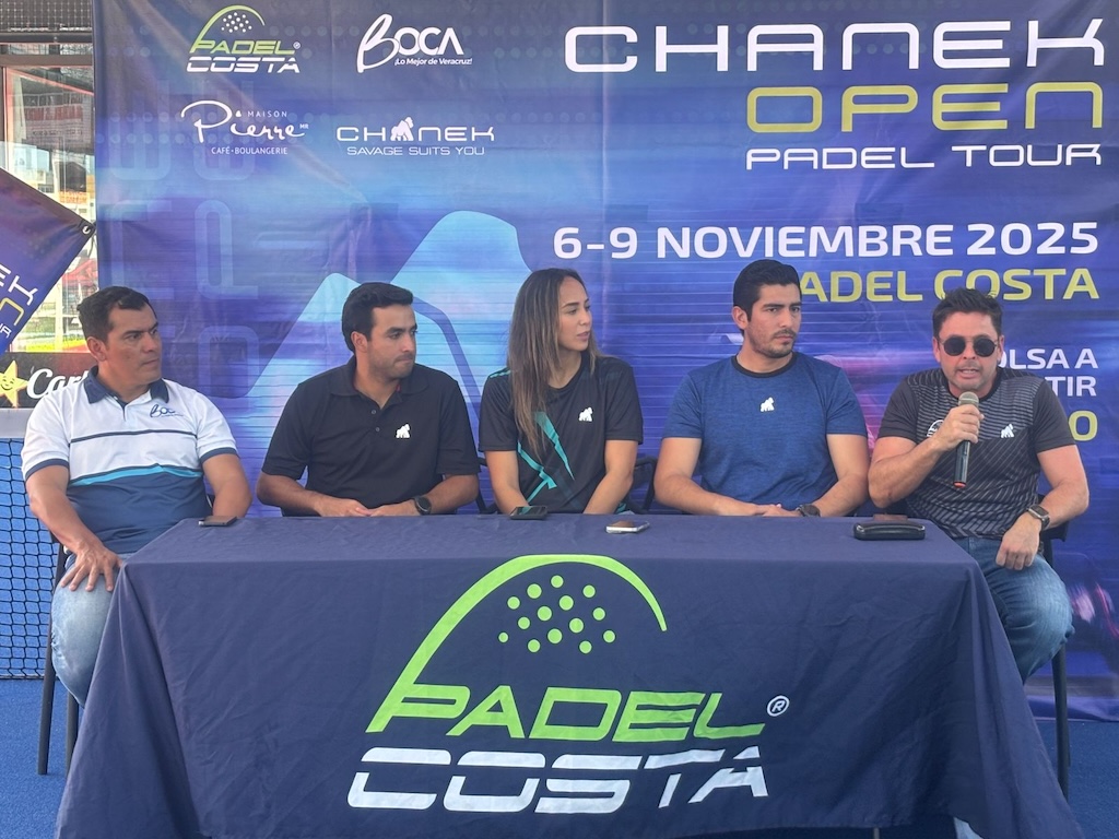 Presentan el CHANEK Open Padel Tour, en Veracruz