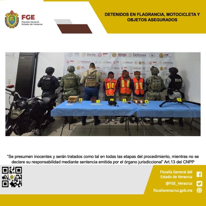 Detienen a tres personas en cateo en Córdoba