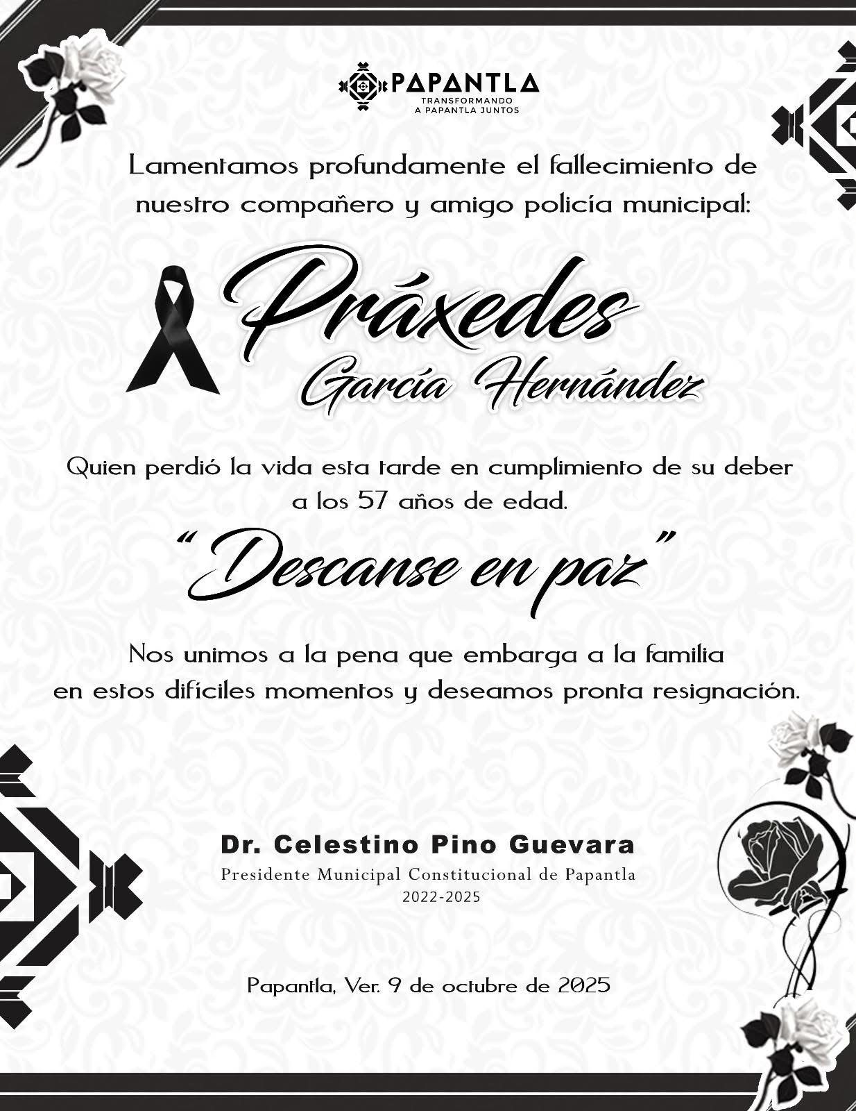 Policía fallece en Papantla al realizar acciones de auxilio en las inundaciones