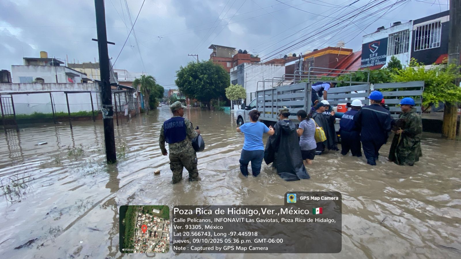 Semar aplica Plan Marina en fase de auxilio en la zona norte de Veracruz