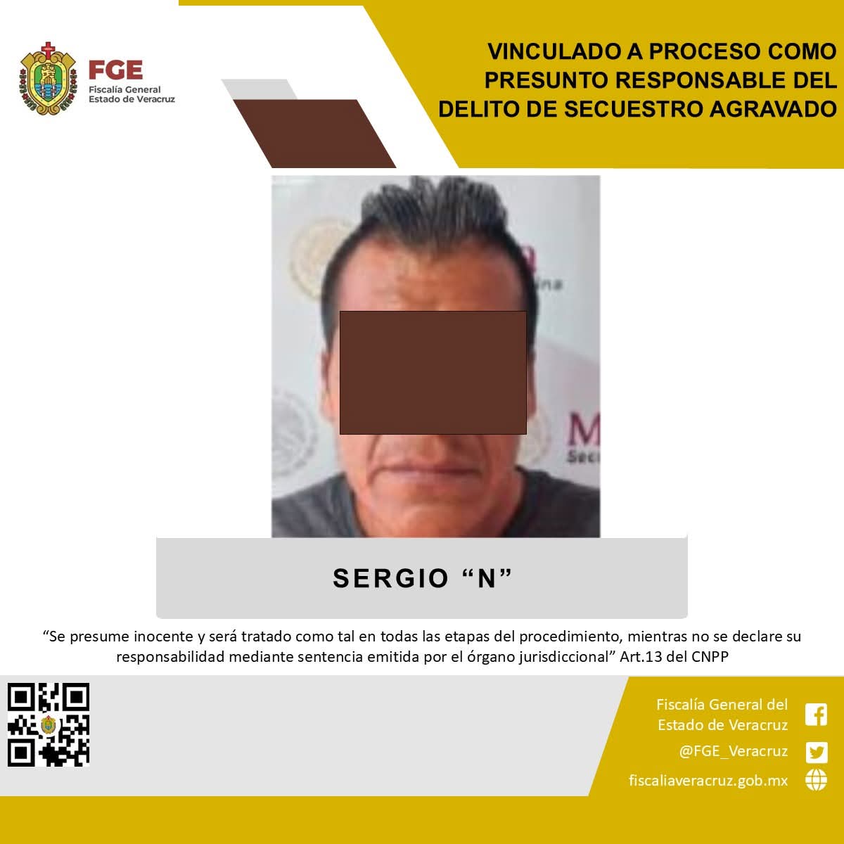 Prisión preventiva a presunto responsable de doble secuestro en Tlilapan