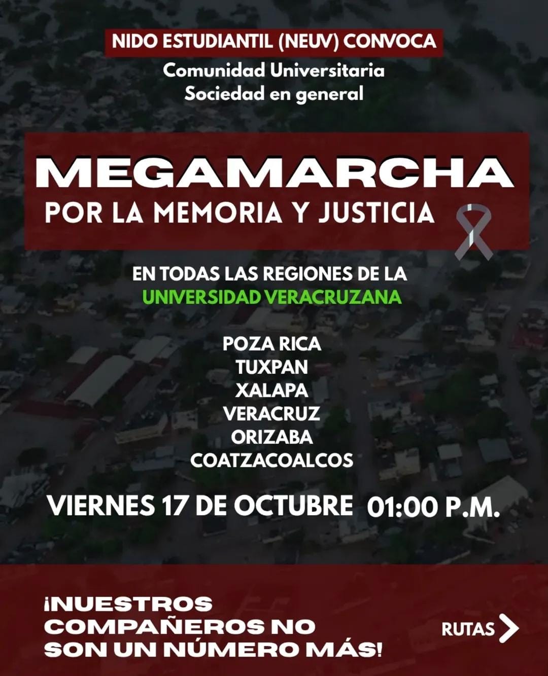 Estudiantes de la UV convocan megamarcha tras inundaciones en la zona norte