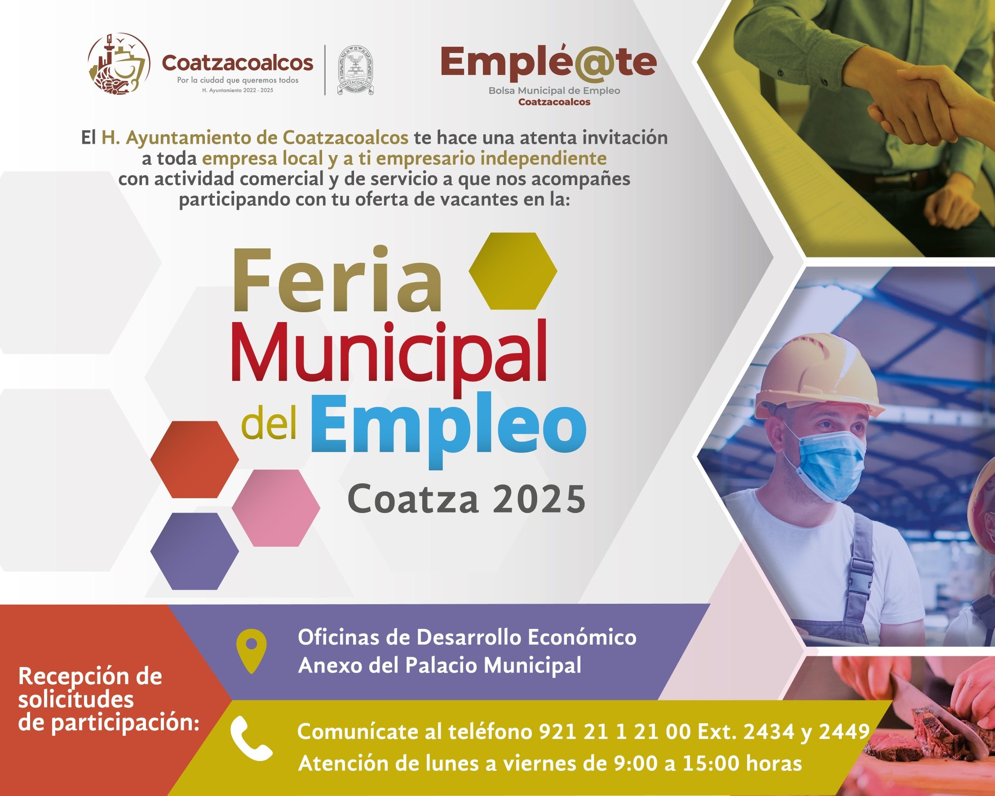 Invita Coatzacoalcos a empresas a la Feria Municipal del Empleo 2025