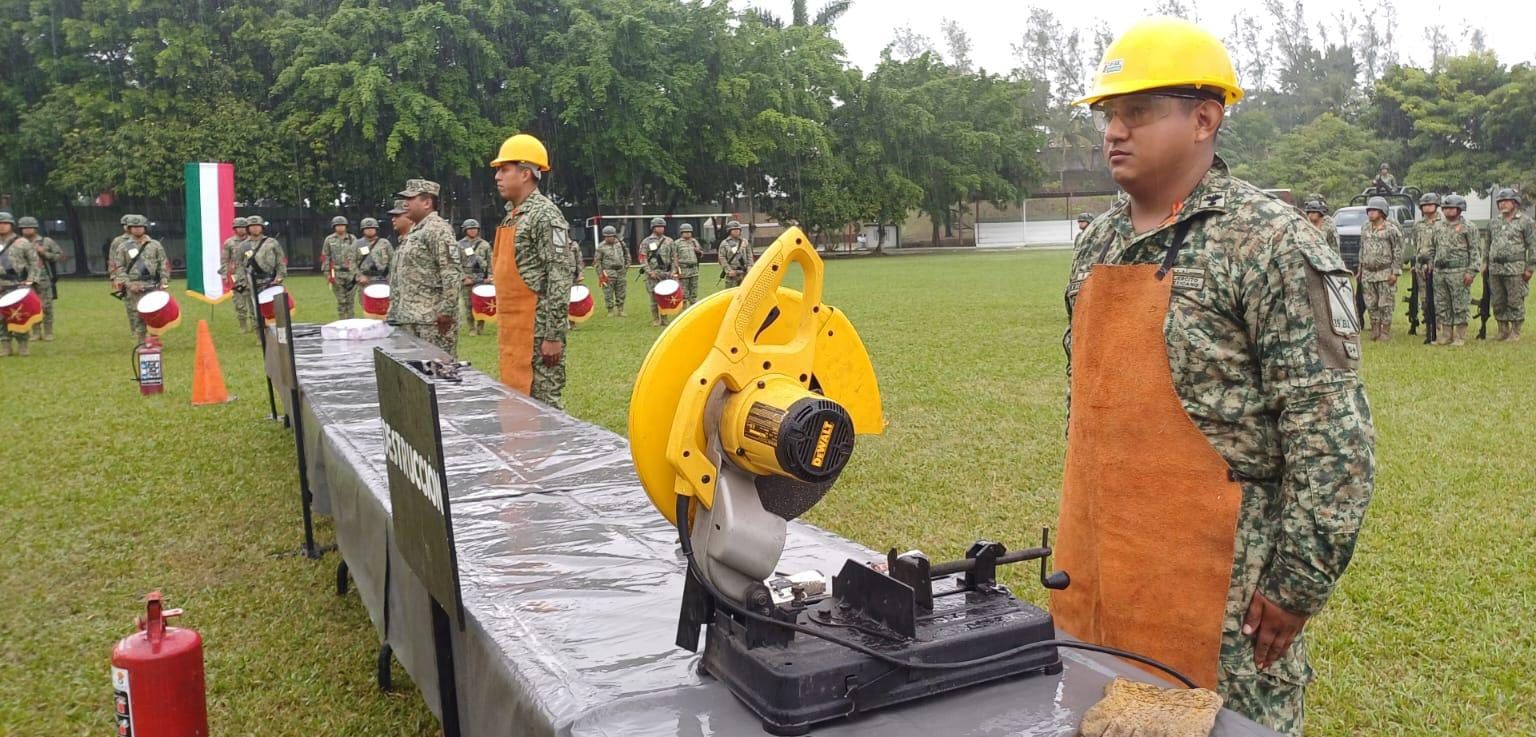Destruyen armas aseguradas en Tuxpan