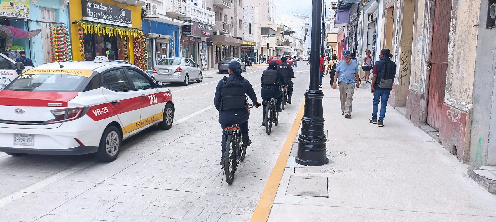 Más policías vigilan el Centro Histórico y zona turística de Veracruz para prevenir el delito