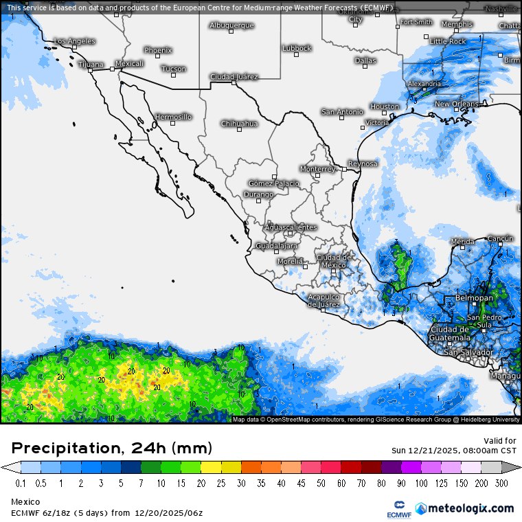 Aviso Especial por vaguada: lluvias fuertes desde este domingo