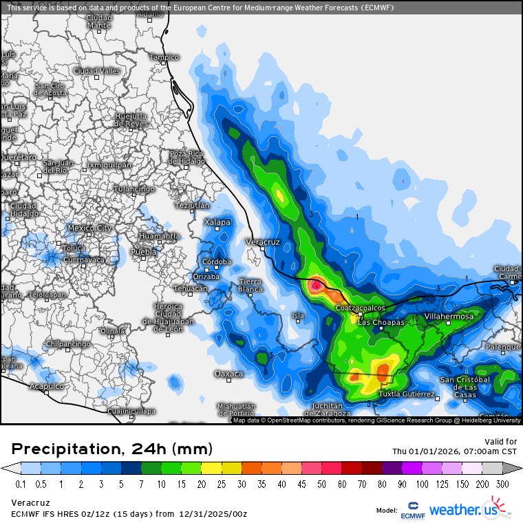 Clima en Veracruz el 31 y 1 de enero: nublados y lluvias aisladas