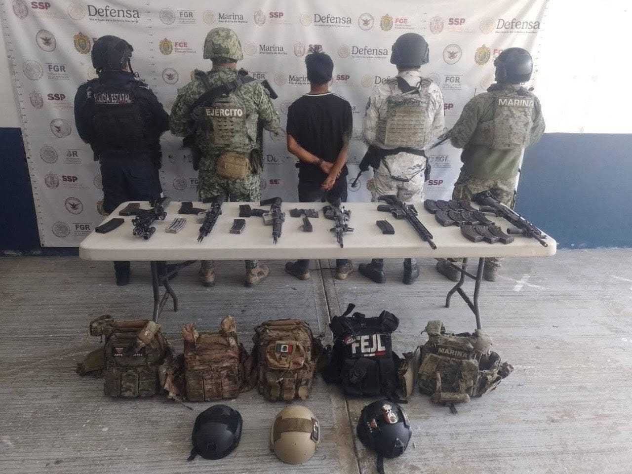 Enfrentamiento en Cuichapa deja un menor detenido y armas aseguradas