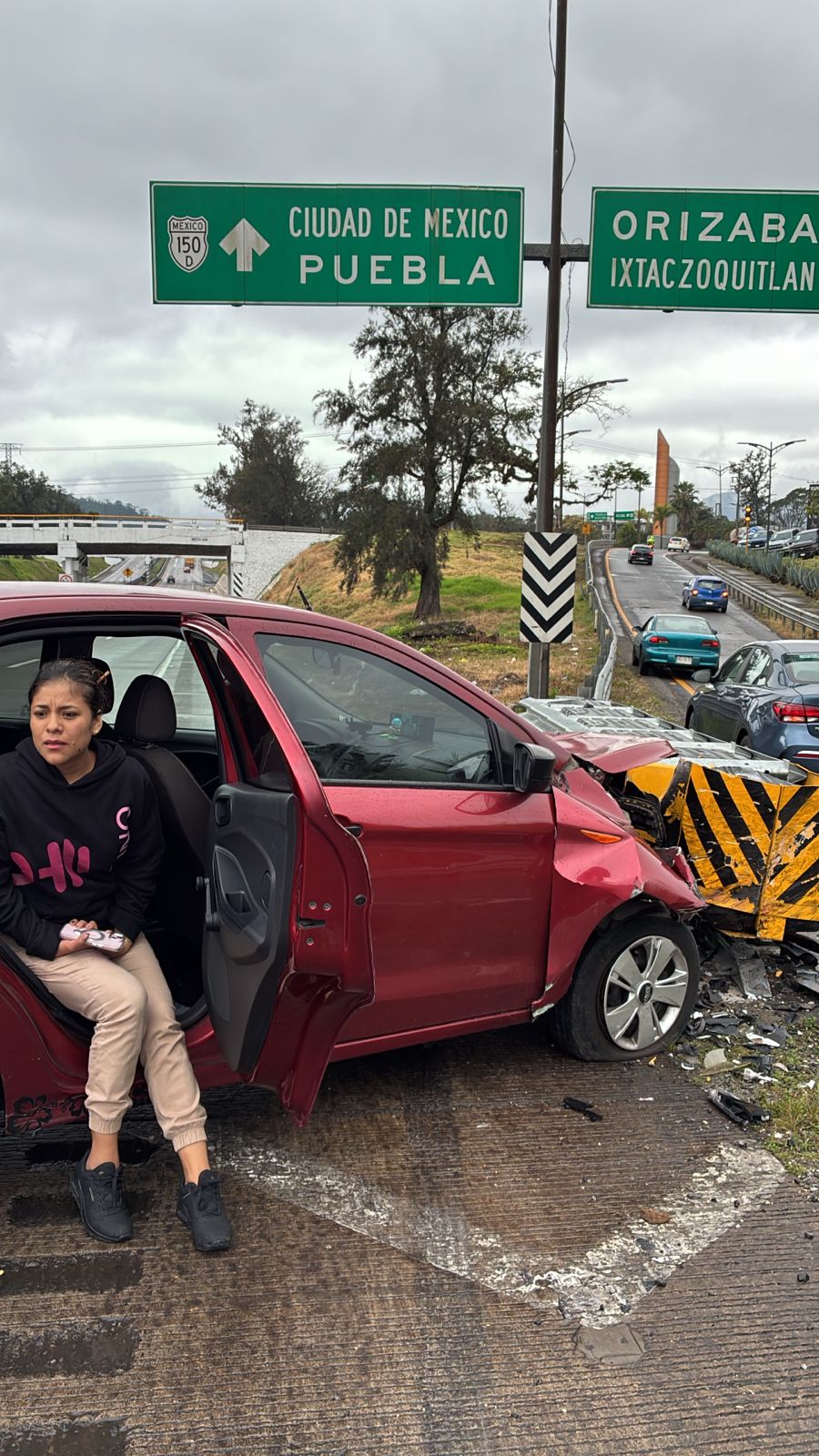Accidente autopista 150D deja dos lesionados en Orizaba