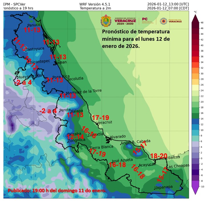 Persiste inestabilidad con lluvia, frío y Norte esta semana en Veracruz