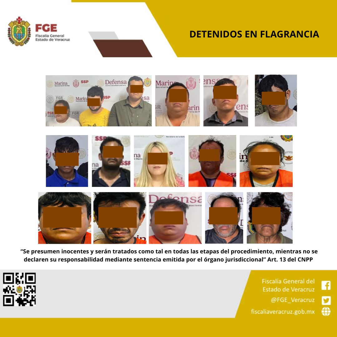 Operativos de seguridad en Veracruz dejan 16 detenidos en una semana