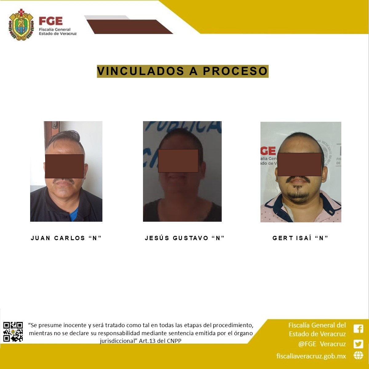 Fiscalía vincula a proceso a tres sujetos por homicidio y feminicidio