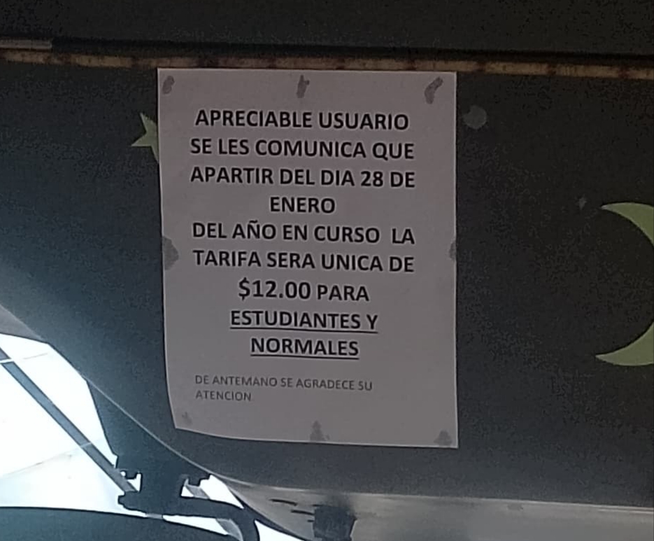 Aumenta pasaje a 12 pesos en Veracruz–Boca del Río desde el 28 de enero