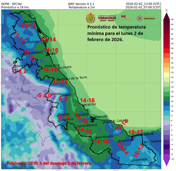 Este lunes persisten nieblas, lloviznas y ambiente frío en Veracruz