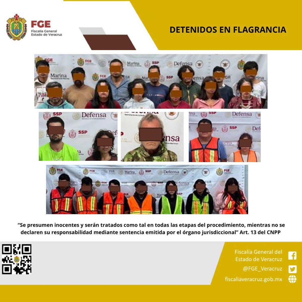 Cateos en Veracruz dejan 25 detenidos en una semana