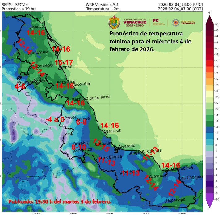 Ambiente frío esta noche y madrugada del miércoles