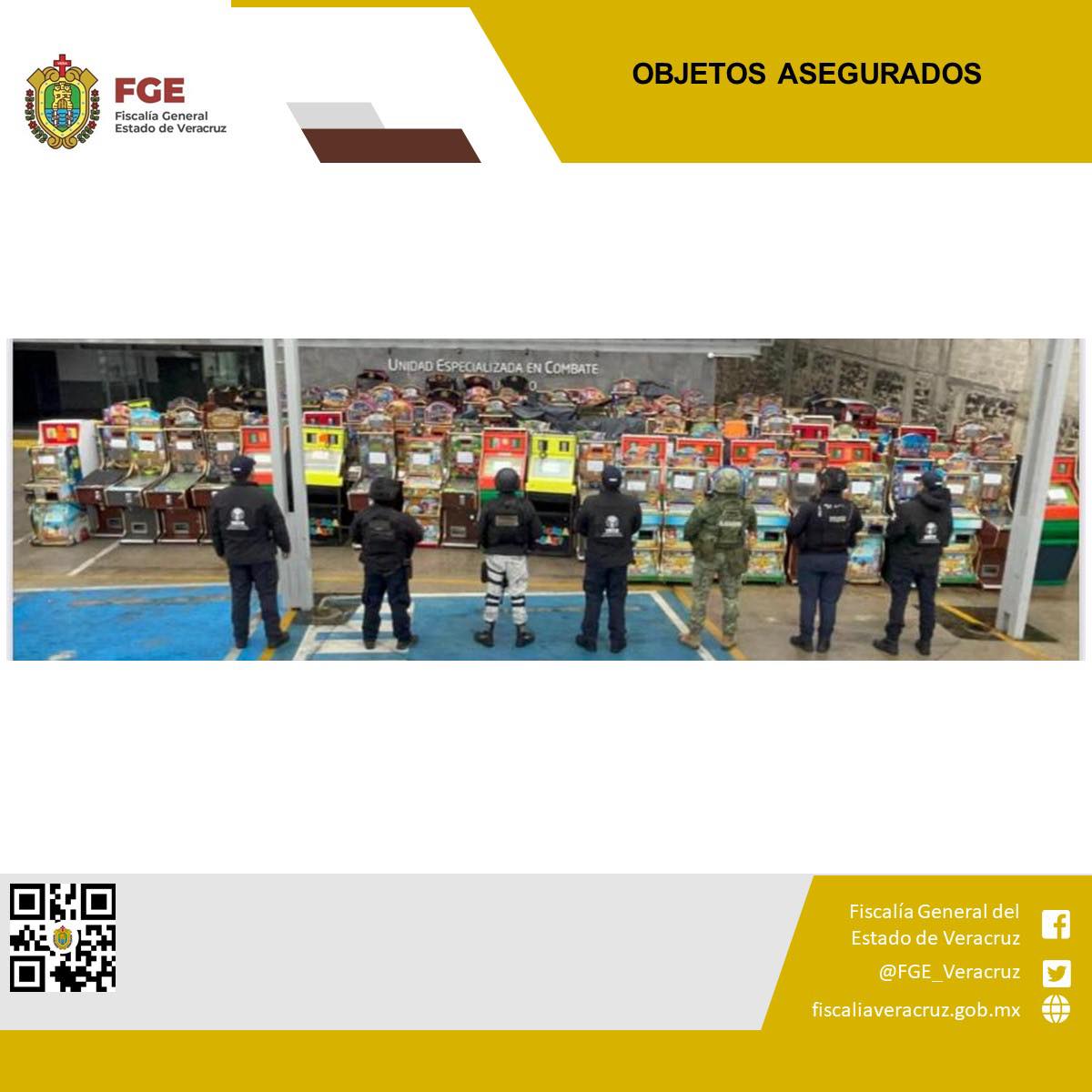 Xalapa: aseguran 180 tragamonedas en 15 establecimientos