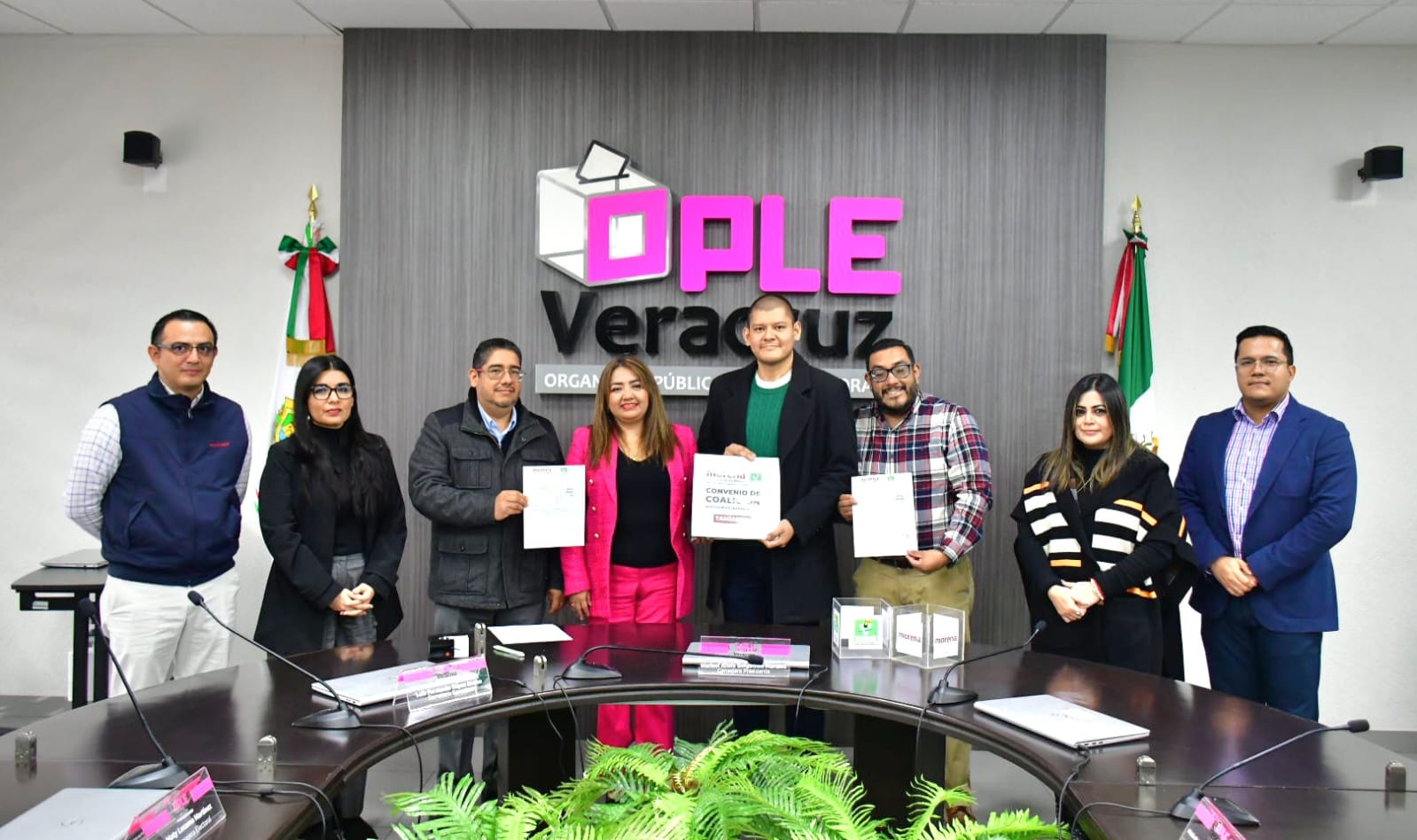 Morena y PVEM presentan solicitud de coalición ante OPLE para la elección extraordinaria de Tamiahua