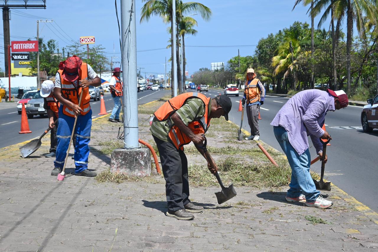 Intensifica Ayuntamiento de Veracruz acciones de limpieza para mejorar el entorno urbano