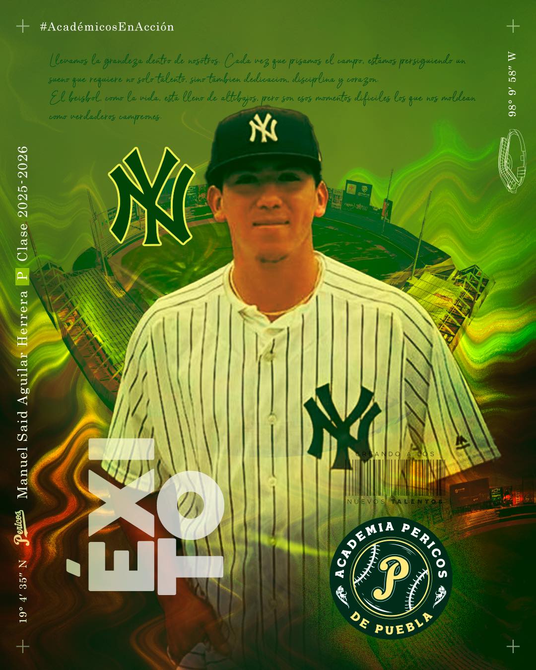 Joven de Poza Rica firma con los New York Yankees