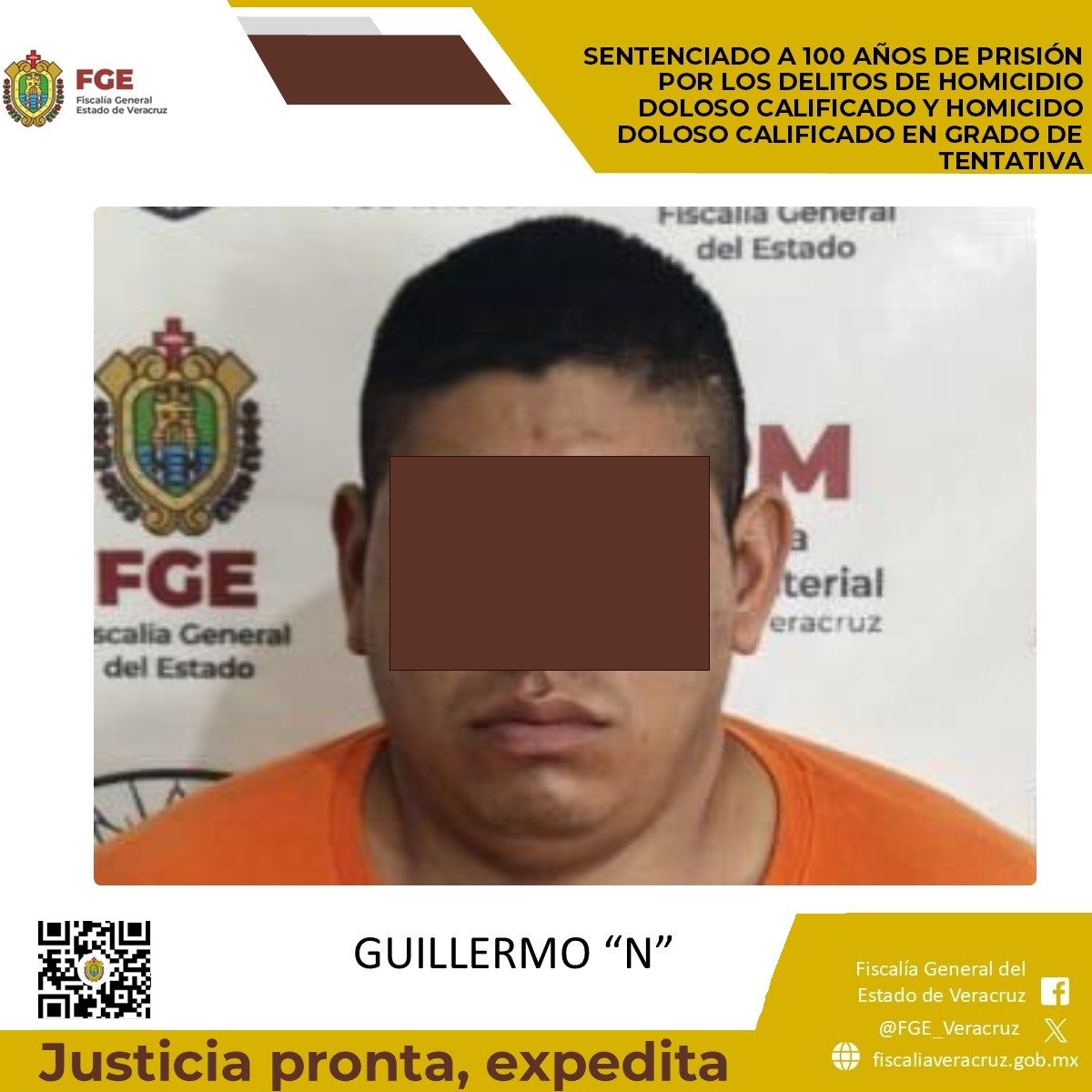 Dan 100 años de prisión a homicida de familia en San Andrés Tuxtla