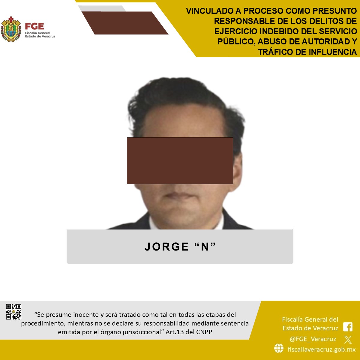 Vinculan a proceso a ex fiscal Winckler por abuso de autoridad en Veracruz