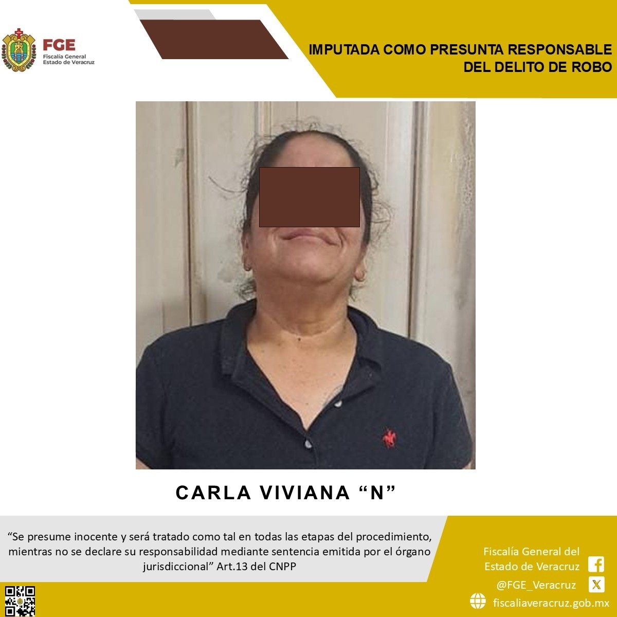 Detienen en Boca del Río a mujer por robo; queda en prisión preventiva